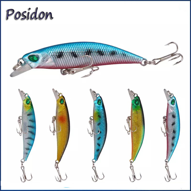Posidon 4g/6.5cm 3D Eyes Minnow Fishing Lures Plast..